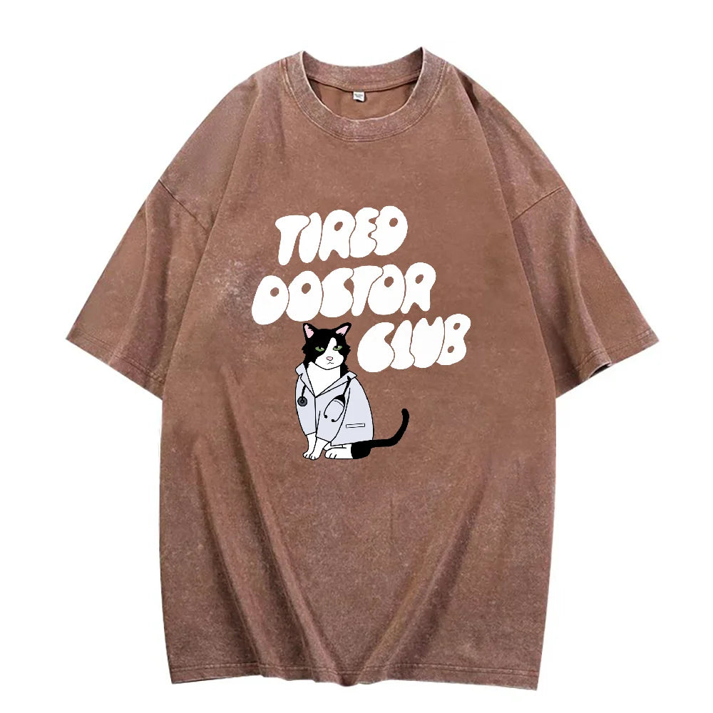 Washed Vintage Graphic Print T-Shirt – Unisex Oversized Hip-Hop Streetwear Tee - Image 8