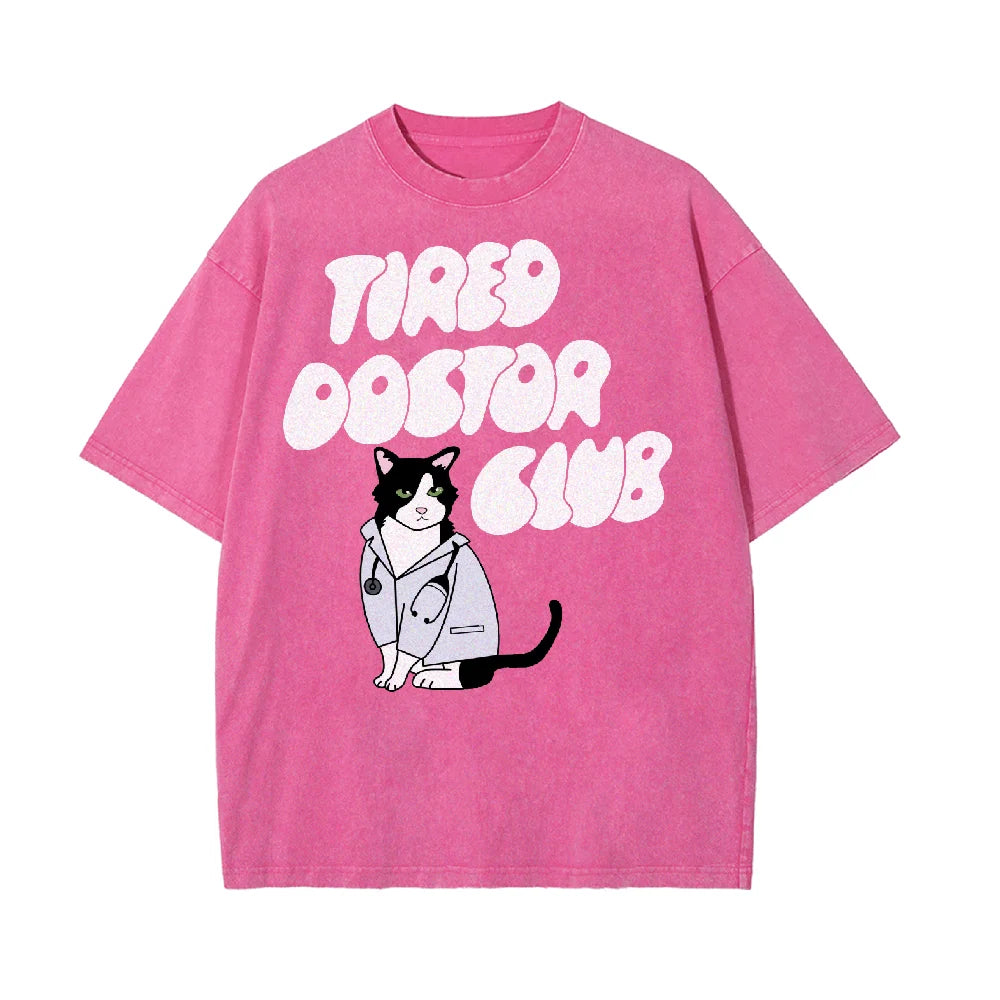 Washed Vintage Graphic Print T-Shirt – Unisex Oversized Hip-Hop Streetwear Tee - Image 9