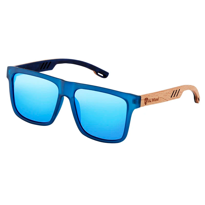 HU WOOD Polarized Square Sunglasses – High-Quality UV400 Eyewear for Men’s Driving & Sports - Image 10