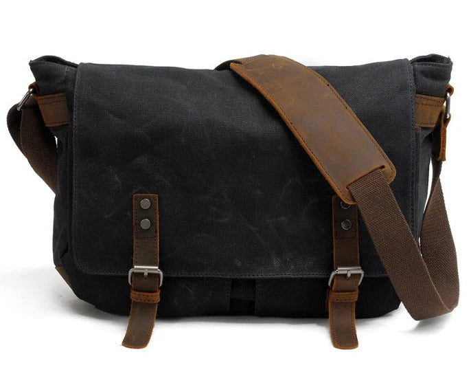 New Fashion Waxed Canvas Men's Crossbody Bag – Vintage Messenger Sling for Casual & Daily Use - Image 8