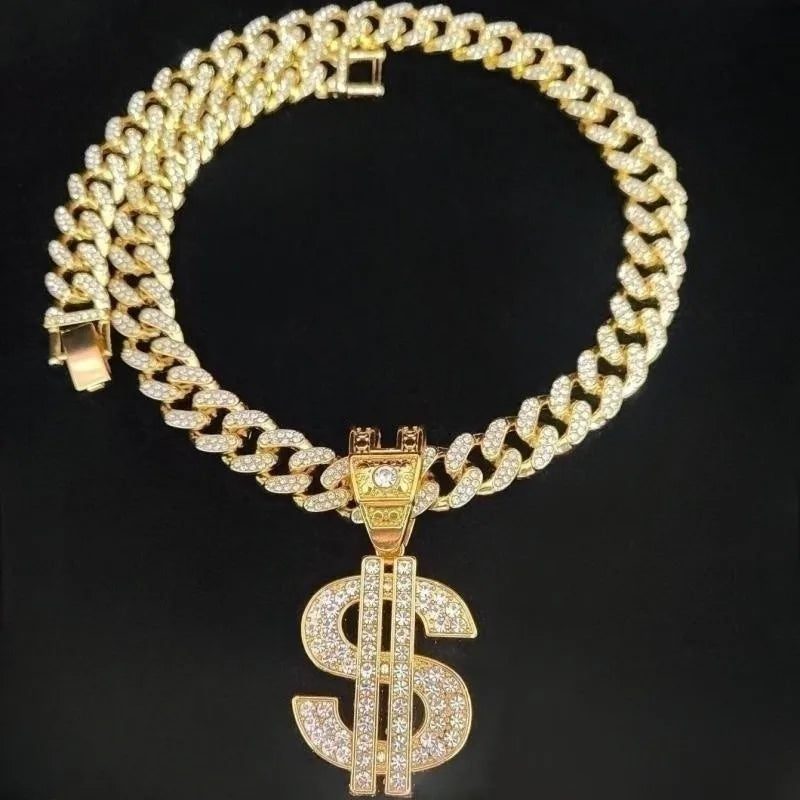 Men & Women Hip Hop Dollar Pendant Necklace - Image 6