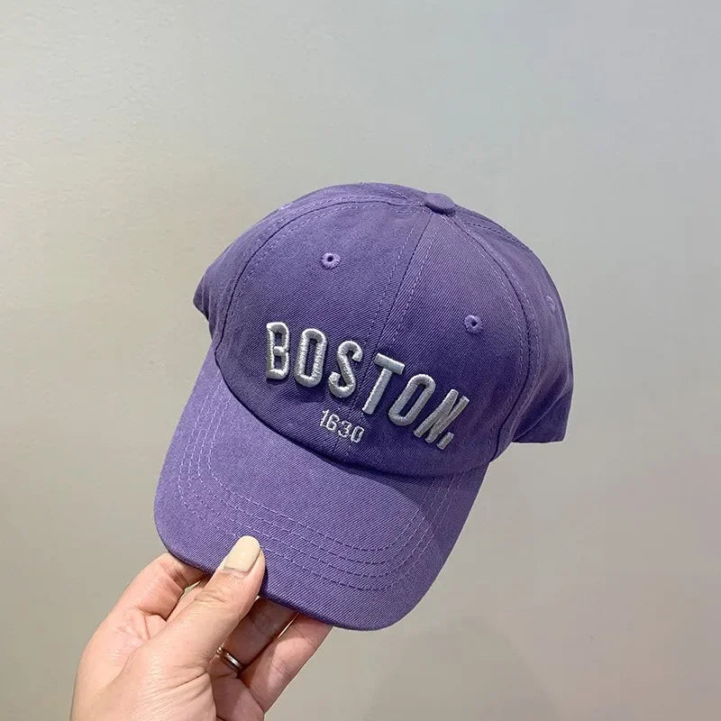 Kids' Solid Letter Embroidered Baseball Cap – Adjustable Sun Hat for Boys & Girls - Image 9