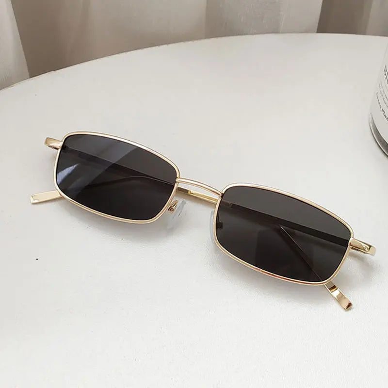 Fashion Small Rectangle Sunglasses – Vintage Metal Frame Eyewear for Men & Women - Image 15