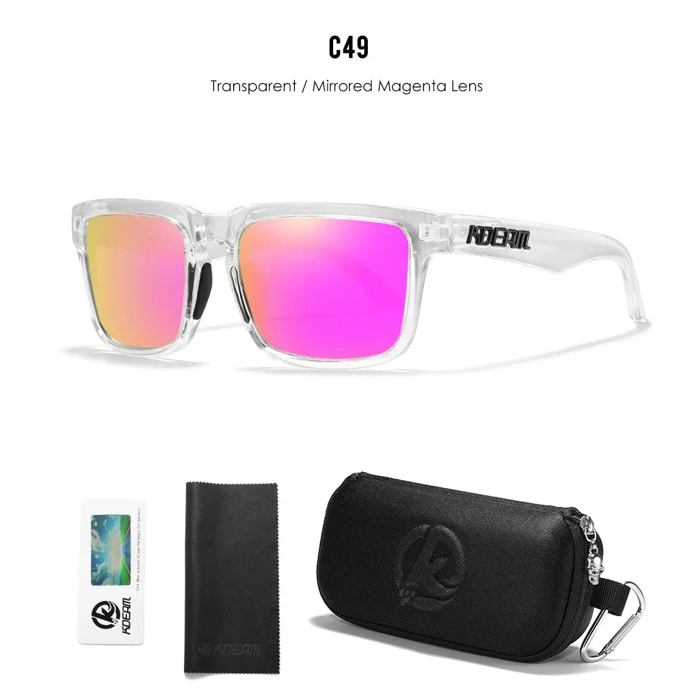 KDEAM Polarized Square Sunglasses – Unisex Outdoor UV400 Shades with Zipper Case - Image 31