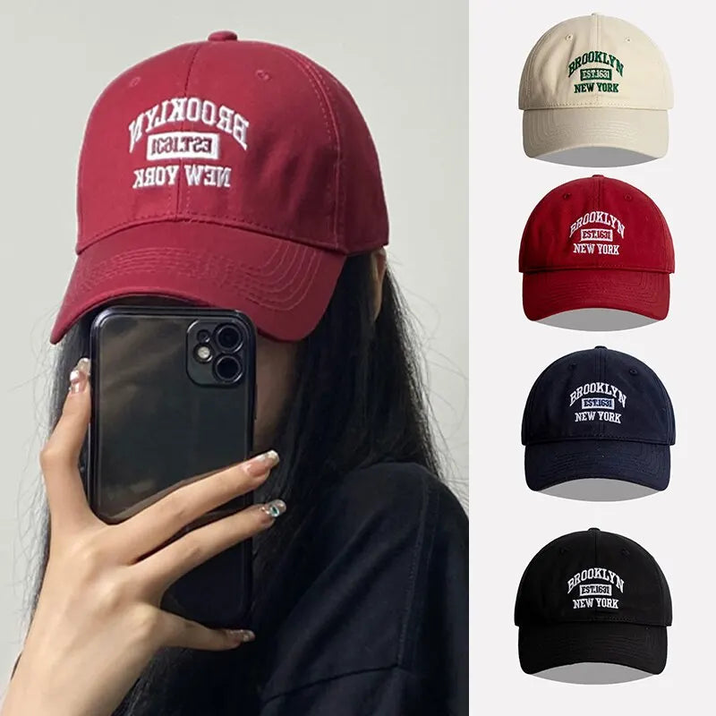 Letter Embroidered Baseball Cap – Unisex Snapback Hat for Spring & Summer - Image 2