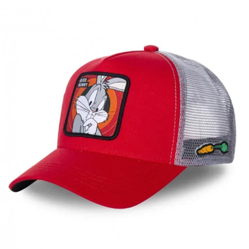 High-Quality Anime Cartoon Snapback – Unisex Cotton Mesh Trucker Baseball Cap for Men & Women - Image 6