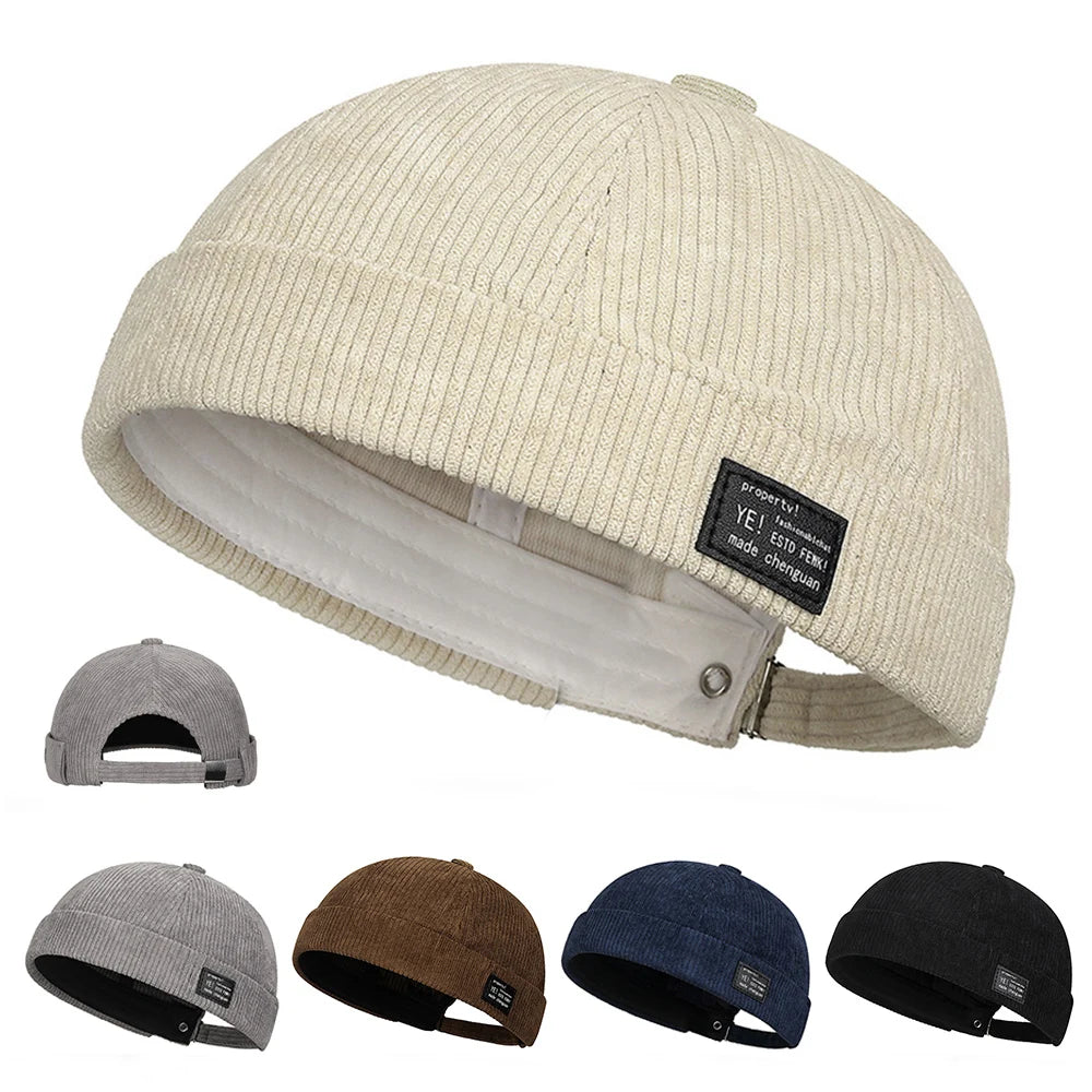 Vintage Brimless Docker Cap – Adjustable Cotton Skullies Beanie for Men’s Streetwear & Hip Hop Style - Image 2