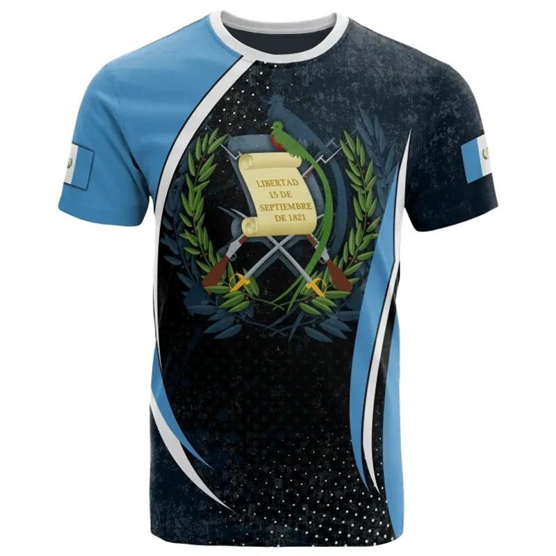3D Printed Guatemala Flag T-Shirt – Oversized Streetwear Tee for Men - Image 16