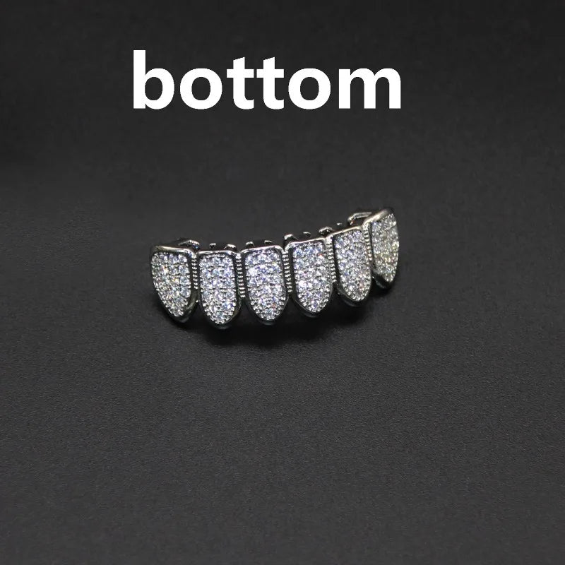Hip Hop CZ Teeth Grillz Set - Image 6