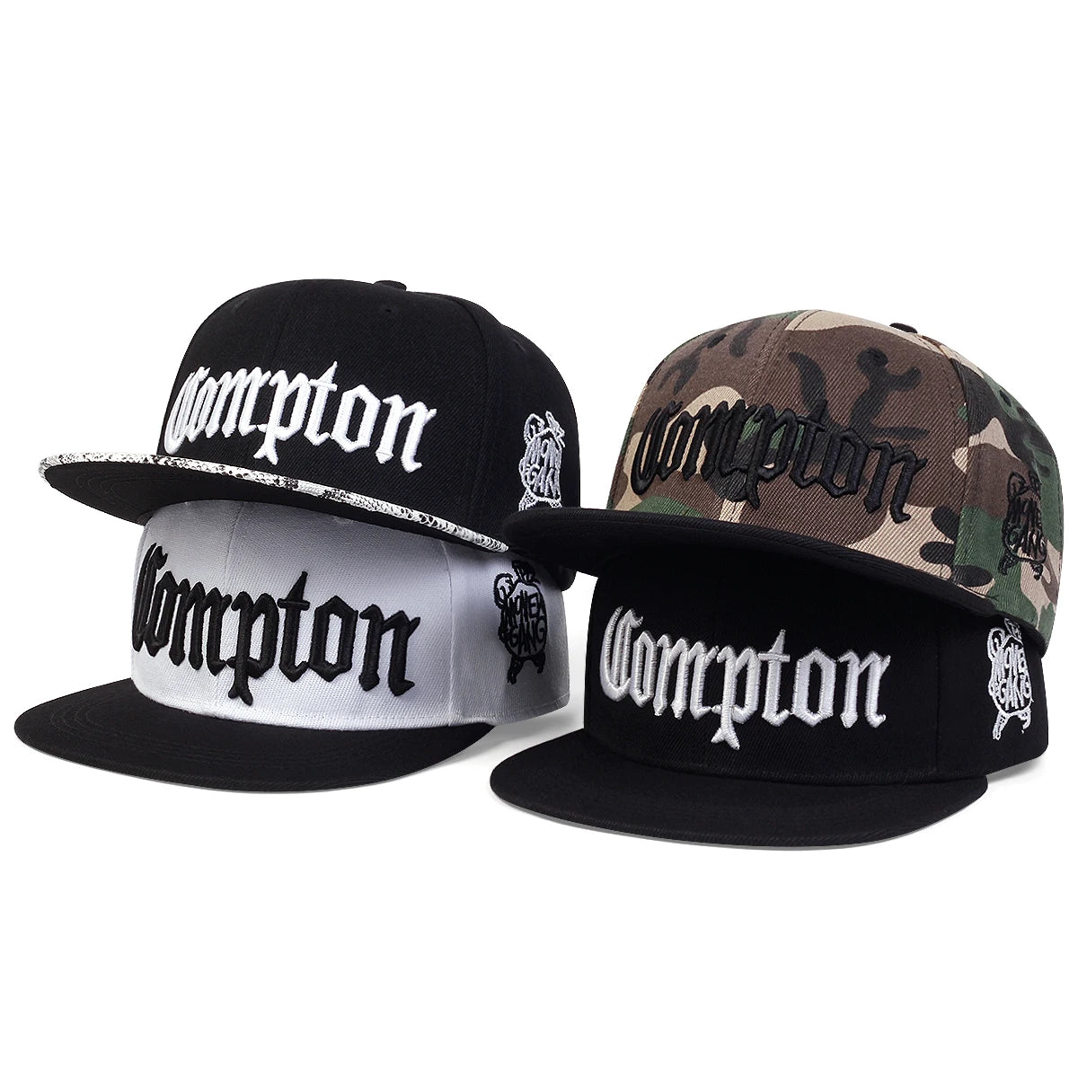 Compton Snapback Baseball Cap – Men’s Adjustable Hip Hop Trucker Hat for Sports & Streetwear