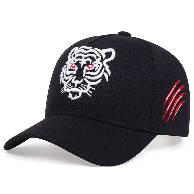 Black Tiger Embroidery Baseball Cap – Unisex Cotton Snapback Trucker Hat for Summer - Image 7