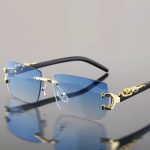 Frameless Rectangular Sunglasses – Unisex Vintage-Inspired Personalized Eyewear