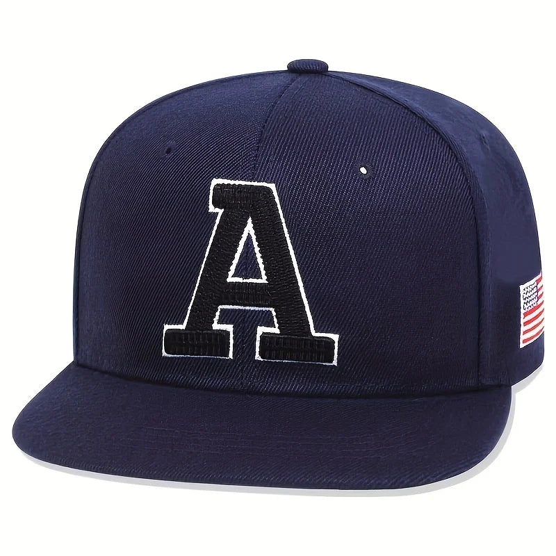 A Letter Embroidered Baseball Cap – Men’s Cotton Snapback Hat for Hip Hop & Outdoor Style - Image 12