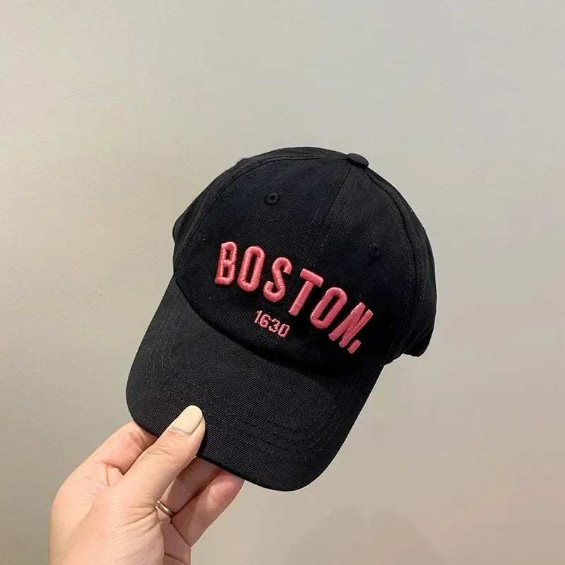 Kids' Solid Letter Embroidered Baseball Cap – Adjustable Sun Hat for Boys & Girls - Image 5