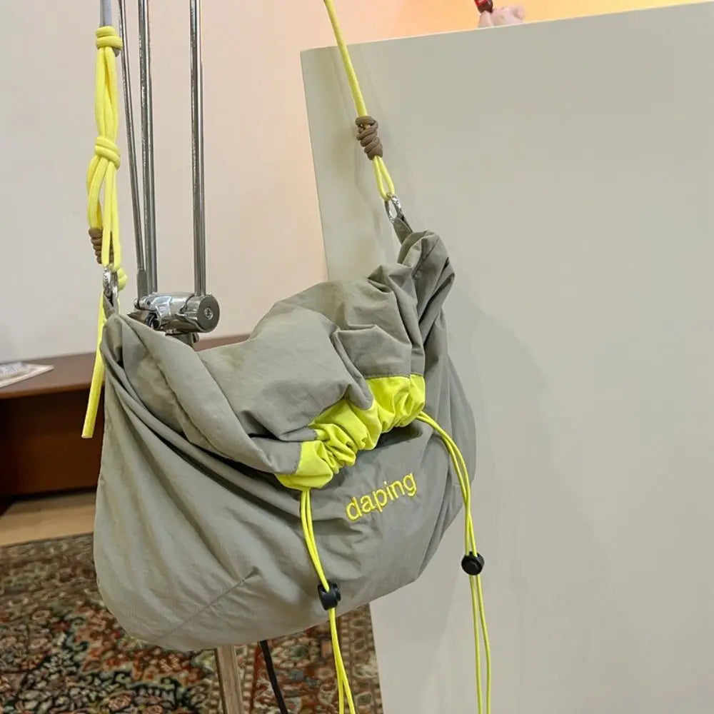 Casual Lightweight Contrast Crossbody Bag – Large Capacity Nylon Shoulder Bag for Girls - Image 8