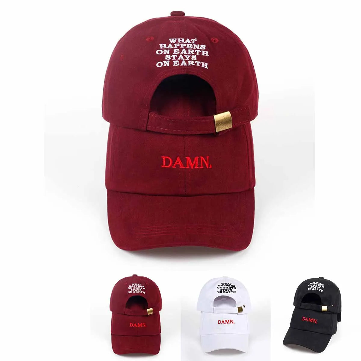 Unisex DAMN Letter Embroidery Baseball Caps Spring Autumn Outdoor Sunscreen Hat Adjustable Casual Trucker Hats