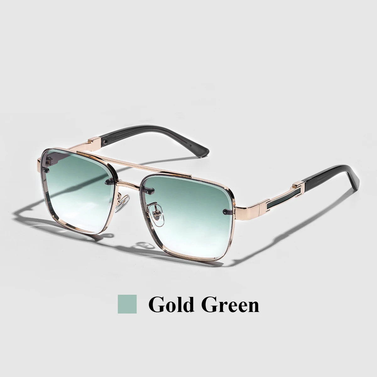 Ruiao Square Designer Sunglasses – Men's Luxury Metal Frame Gradient UV400 Shades - Image 11