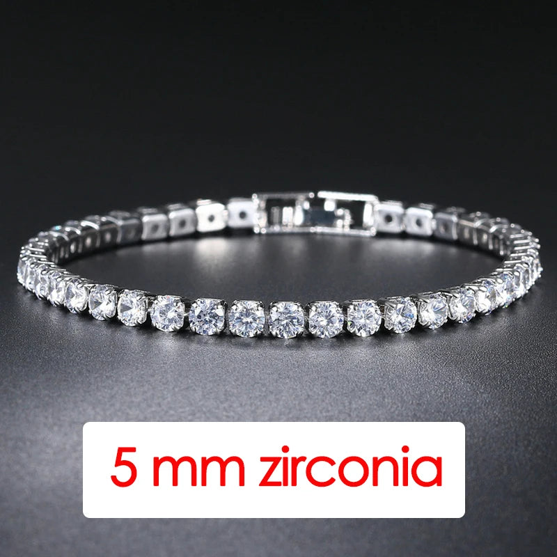Hip Hop Iced Out Tennis Bracelet for Men – 3/4/5mm Cubic Zirconia Streetwear Jewelry - Image 9