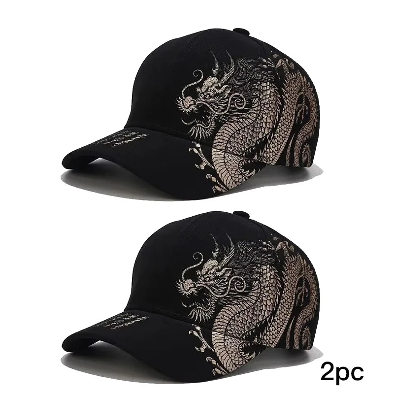 Chinese Style Dragon Pattern Baseball Cap – Unisex National Tide Hip Hop Hat