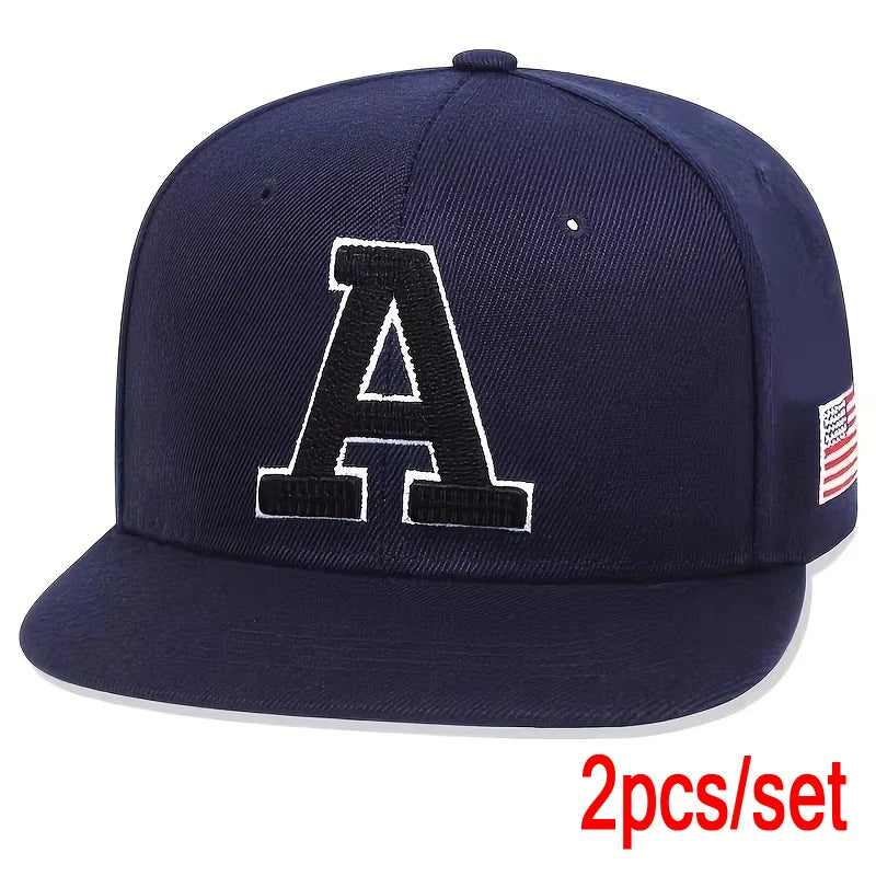 A Letter Embroidered Baseball Cap – Men’s Cotton Snapback Hat for Hip Hop & Outdoor Style - Image 14