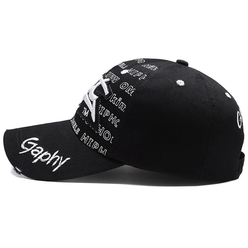 Korean Style Letter Embroidered Baseball Cap – Men’s Hip Hop Snapback for Summer & Street Fashion - Image 4