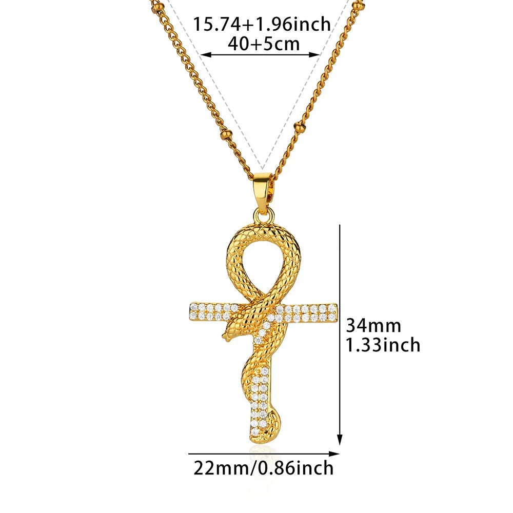 Gold Caravaca Cross Necklace – Stainless Steel Crucifix Choker for Men & Women - Image 24