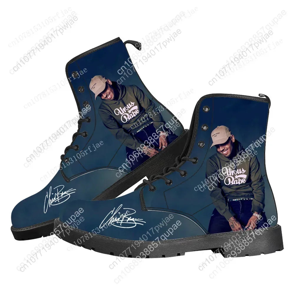 Chris Brown-Inspired Hip Hop Rock Casual Boots – Custom Fashion Hiking Shoes for Men, Women & Teens - Image 4