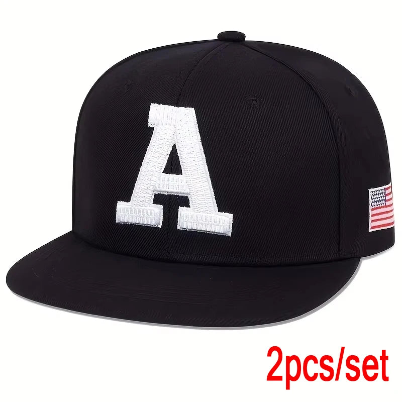 A Letter Embroidered Baseball Cap – Men’s Cotton Snapback Hat for Hip Hop & Outdoor Style - Image 11