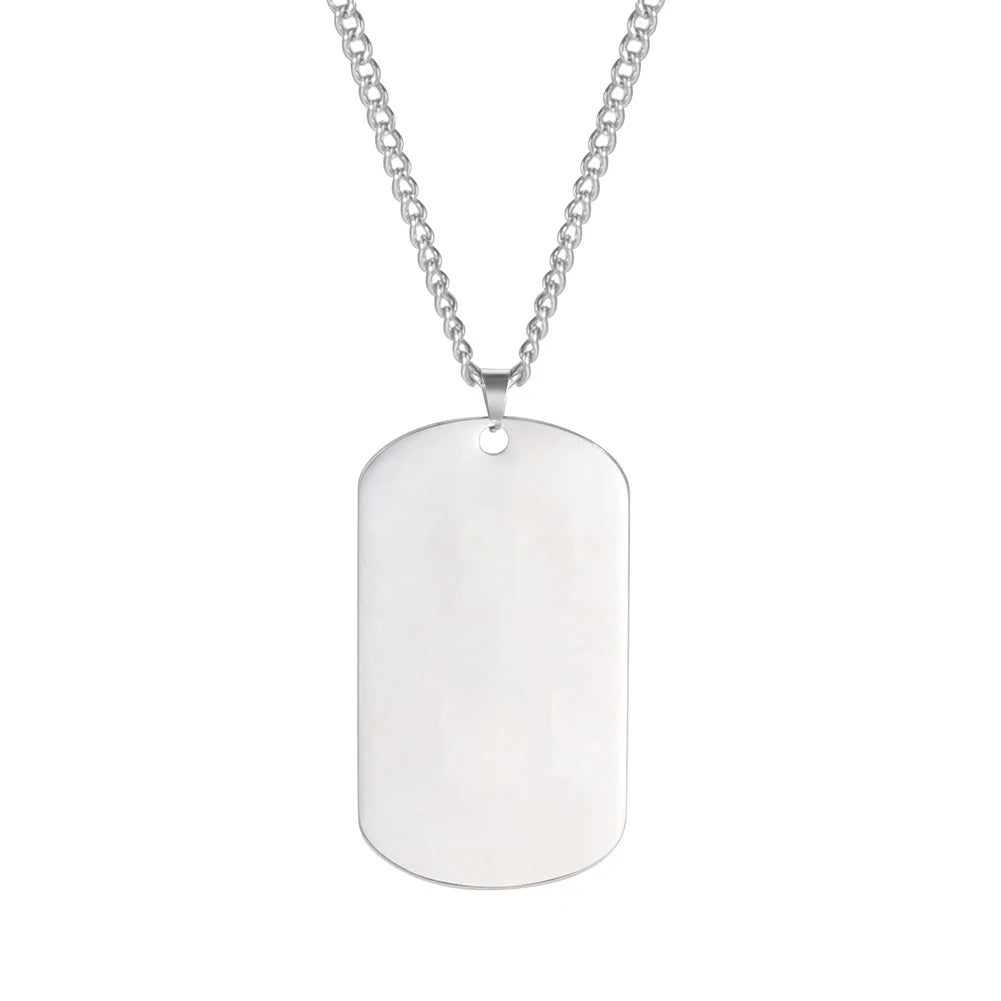 Personalized Military Dog Tag Necklace – Custom Stainless Steel Soldier Bar Chain for Men - Image 6