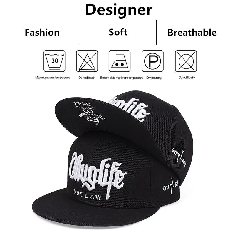 Thug Life Embroidered Baseball Cap – Fashion Snapback Hat for Adult Street & Casual Wear - Image 6