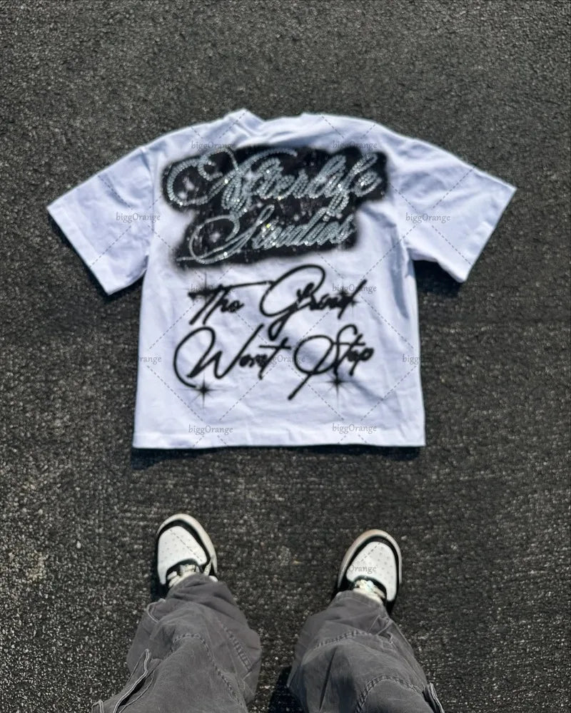 Hip-Hop Harajuku Oversized T-Shirt – Retro Cartoon Graphic Streetwear Tee for Men - Image 2