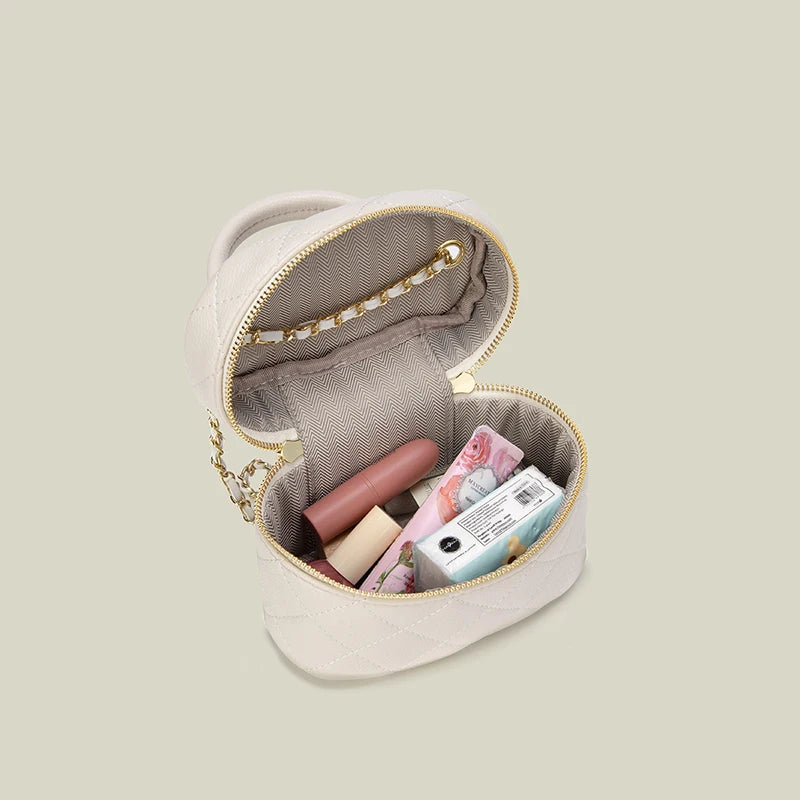 Mini Quilted Chain Crossbody Bag – Diamond Checkered Designer Handbag for Women - Image 4