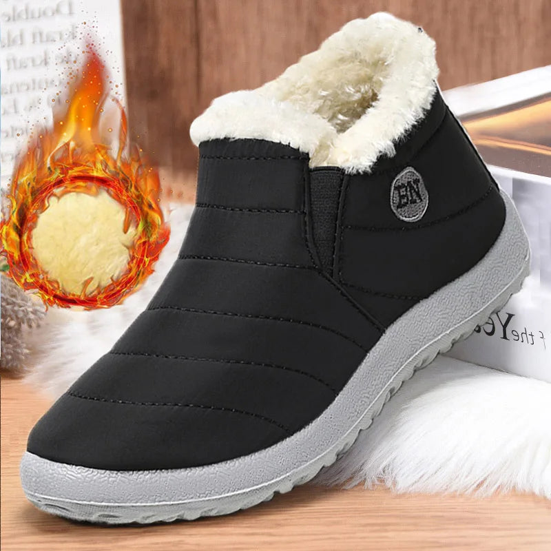 Men’s Waterproof Winter Snow Boots – Outdoor Work Footwear with Plush Lining