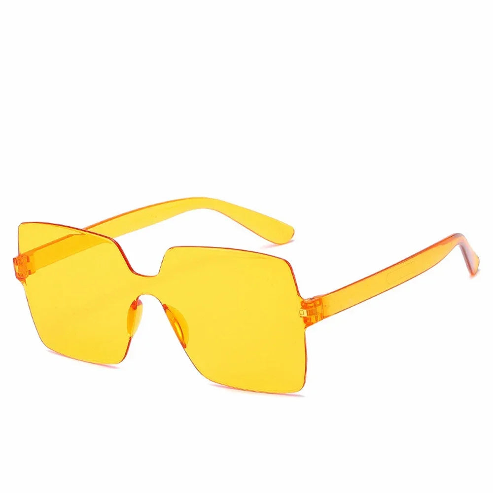 One-Piece Frameless Candy-Colored Sunglasses – Trendy UV400 Shades for Women - Image 7