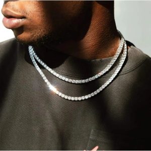 New Classical 4MM Tennis Chain Iced Out Necklace