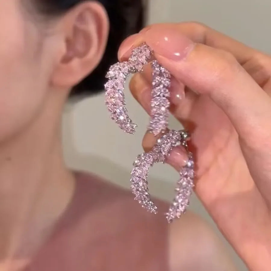 Luxury Zircon Flower Stud Earrings - Image 6