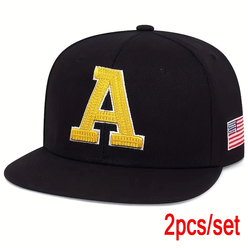 A Letter Embroidered Baseball Cap – Men’s Cotton Snapback Hat for Hip Hop & Outdoor Style - Image 15