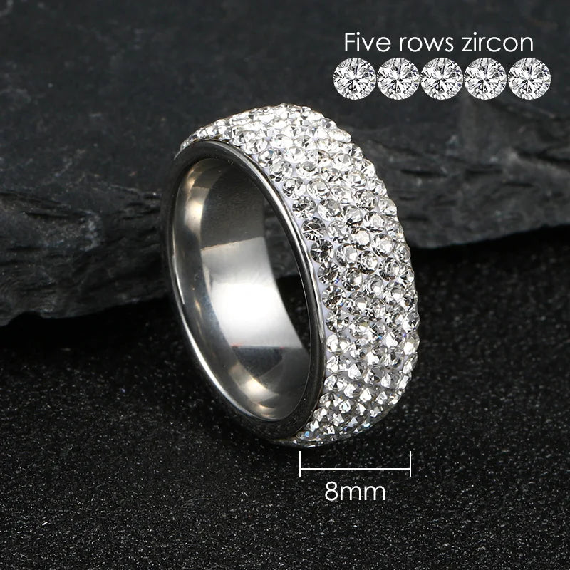 Luxury Iced Out Titanium Steel Chunky Ring – Korea Style Fashion Jewelry for Men, Women & Couples - Image 7